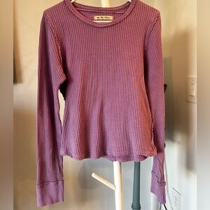We The Free Lavender Waffle Knit Top